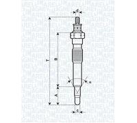 062900092304 MAGNETI MARELLI Candeletta per MAZDA,OPEL
