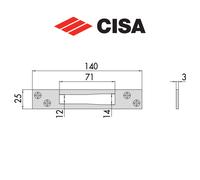 0645901 Cisa - Contropiastra piana in acciaio inox