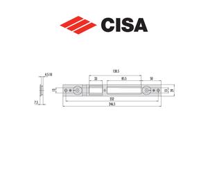 0646385 Cisa - Contropiastra con spessore regolabile in acciaio inox