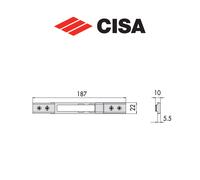 0646573 Cisa Contropiastra in metallo