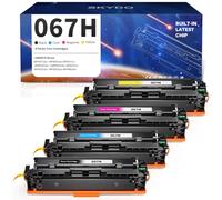 067H Toner Compatibili per Canon 067 Cartuccia 067H per Canon MF655Cdw MF657Cdw LBP633Cdw LBP632Cdw LBP631Cw MF651Cw MF653Cdw MF656Cdw (Alto Rendimento, 067H Nero Ciano Magenta Giallo)