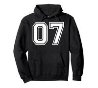 07 Numero Sette Team Sport Graphic Design Matching Varsity Felpa con Cappuccio