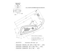 0713 - Marmitta Leovince Sito 4 Tempi Piaggio LIBERTY 50