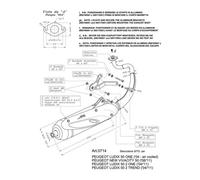 0714 - Marmitta Leovince Sito 2T Peugeot LUDIX 2 TREND ONE NEW VIVACITY
