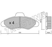 073.0 TRUSTING Kit pastiglie freno, Freno a disco per FORD