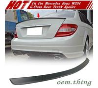 08-13 Fit For Mercedes-Benz C W204 A Style Rear Trunk Boot Spoiler Matte Black
