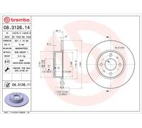 08.3126.14 Disco freno Brembo