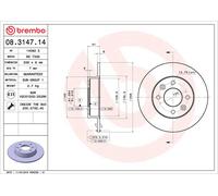 08.3147.14 Disco freno Brembo