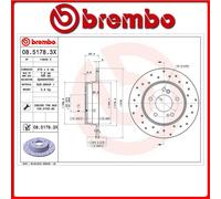 08.5178.3X#9 DISCO FRENO POSTERIORE SPORTIVO BREMBO XTRA MERCEDES-BENZ C-CLASS (
