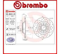 08.8843.2X#20 DISCO FRENO POSTERIORE SPORTIVO BREMBO XTRA AUDI A6 (4F2, C6) 2.8