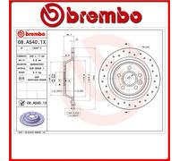 08.A540.1X#91 DISCO FRENO POSTERIORE SPORTIVO BREMBO XTRA FORD S-MAX (WA6) 2.0 E