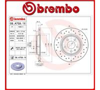 08.A759.1X#79 DISCO FRENO POSTERIORE SPORTIVO BREMBO XTRA AUDI A4 Avant (8K5, B8