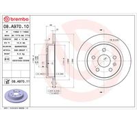 COPPIA DISCHI FRENO POST BREMBO OPEL INSIGNIA A 1.6 Ti 88KW 15>17 08A97011