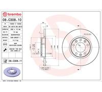 Brembo Disco Freno 08C30811