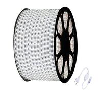 081 Store - STRISCIA LED 220V BIANCO 20 METRI STRIP LED ESTERNO ED INTERNO FLESSIBILE STRIP LED SMD 5050 BOBINA LED DA ESTERNO LUCE LED DA INTERNO STRISCIA LED + SPINA 220V