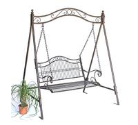 082505 Altalena Dondolo di Metallo in Ferro battuto Panca da Giardino