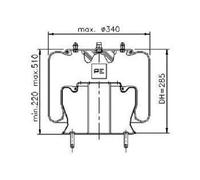 084.297-71A Molla ad Aria Steckausführung Raufoss G - 8 Adatto A per Scania