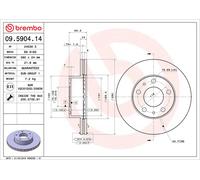 09.5904.14 Disco freno Brembo