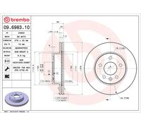 09.6983.10 Disco freno Brembo