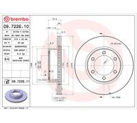 2x Disco freno ventilazione interna 09.7226.11 BREMBO per TOYOTA LAND CRUISER 90