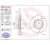 09.7628.14 Disco freno Brembo