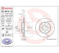 09.8616.10 Disco freno Brembo