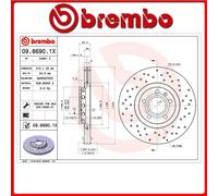09.8690.1X#16 DISCO FRENO ANTERIORE SPORTIVO BREMBO XTRA AUDI A4 (8E2, B6) 2.5 T