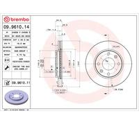 09.9610.14 Disco freno Brembo