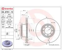 Disco freno BREMBO 09.9761.10, 1 pezzo