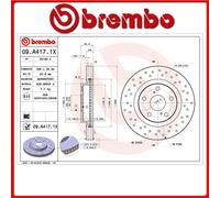 09.A417.1X#17 DISCO FRENO ANTERIORE SPORTIVO BREMBO XTRA TOYOTA RAV 4 III (_A3_)