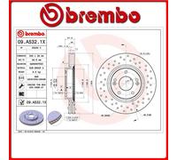 09.A532.1X#76 DISCO FRENO ANTERIORE SPORTIVO BREMBO XTRA KIA CARENS IV 1.6 GDI 9