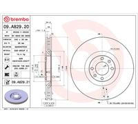 Disco freno BREMBO 09A82921 anteriore, ventilato, altamente carbonizzato, 1 Pezzo