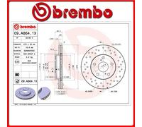 09.A864.1X#15 DISCO FRENO ANTERIORE SPORTIVO BREMBO XTRA TOYOTA COROLLA Saloon (