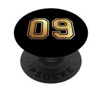 09 Abbinamento di grafica per sport di squadra numero nove PopSockets PopGrip Adesivo