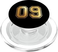 09 Abbinamento di grafica per sport di squadra numero nove PopSockets PopGrip per MagSafe