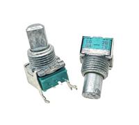 09 Potenziometro singolo B5K B50K con lunghezza dell'albero di 13 mm e posizionamento del punto medio 2 pezzi(50K Ohm)