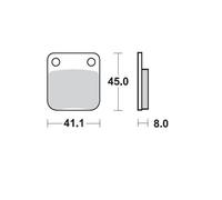 090011 BRAKE PAD OFFROAD SINTER PRO RACING YAMAHA YFM 350 R RAPTOR 2013