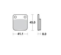 090011 BRAKE PAD OFFROAD SINTER PRO RACING YAMAHA YFZ 350 BANSHEE 2004