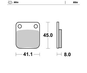 090021 BRAKE PAD NITRO YAMAHA YFZ 350 MNH BANSHEE MAINE & NEW HAMPSHIRE 1994
