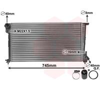 09002153 VAN WEZEL Radiatore, Raffreddamento motore per CITROËN,PEUGEOT