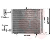 09005205 VAN WEZEL Condensatore, Climatizzatore per CITROËN,PEUGEOT
