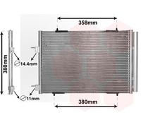 09005272 VAN WEZEL Condensatore, Climatizzatore per CITROËN,PEUGEOT