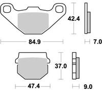 090121 PASTIGLIE FRENO NITRO CECTEK KINGCOBRA 500 IXD EFI 4X4 T5 2016