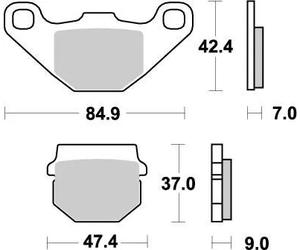 090121 PASTIGLIE FRENO NITRO CECTEK KINGCOBRA 500 IXD EFI 4X4 T5 2016