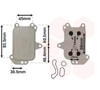 09013703 VAN WEZEL Radiatore olio, Olio motore per CITROËN,DS,OPEL,PEUGEOT,TOYOT