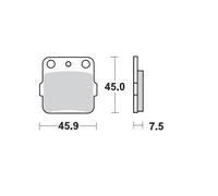 091412 BRAKE PAD OFFROAD SINTER PRO RACING GP KAWASAKI KX 85 II 19/16 2008