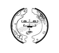 092.314K TRUSTING Kit ganasce, Freno stazionamento per LAND ROVER