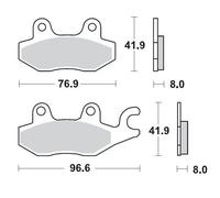 092611 BRAKE PAD ATV SINTER PRO RACING KAWASAKI KVF 650 4X4 BRUTE FORCE 2009