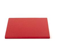 0931856 DECORA - SOTTOTORTA QUADRATO ROSSO 40 X 40 X H 1,2 CM
