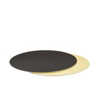 0932551 DECORA - PIATTO TORTA TONDO ORO E NERO Ø 28 CM